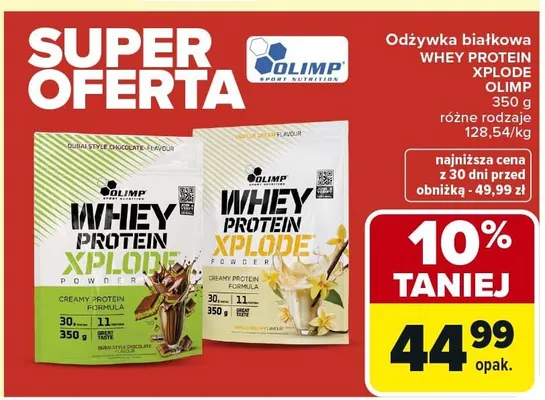 Odżywka białkowa whey protein xplode różne rodzaje promocja w Carrefour