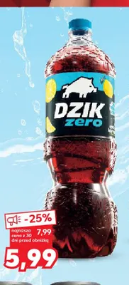 Napój gazowany Dzik Zero promocja w Kaufland