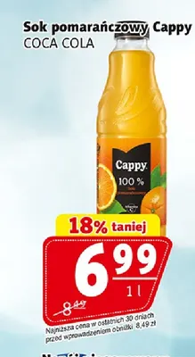 Sok pomarańczowy Cappy promocja w Prim Market