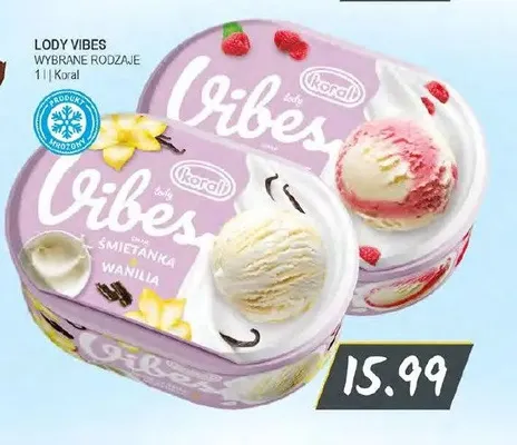 Lody Vibes truskawkowe Koral promocja w Słoneczko