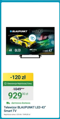 Telewizor BLAUPUNKT LED 43" Smart TV promocja w ERLI