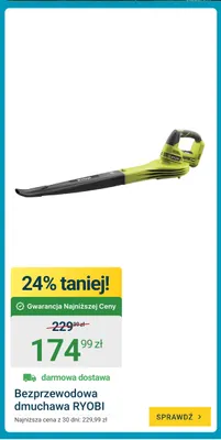 Bezprzewodowa dmuchawa Ryobi promocja w ERLI