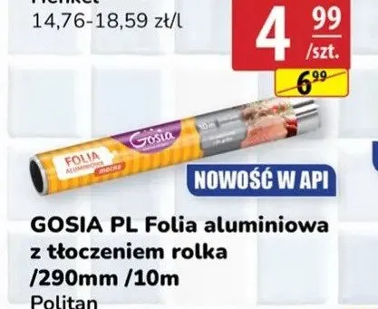 Folia aluminiowa z tłoczeniem rolka Gosia 290mm 10m promocja w API Market
