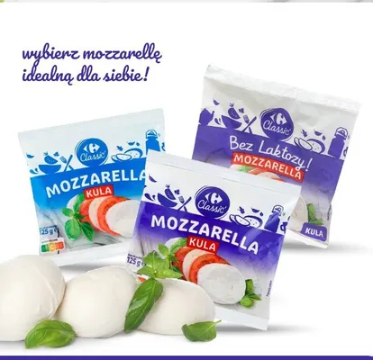 Ser mozzarella, różne rodzaje promocja w Carrefour