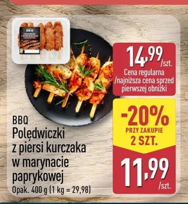 Polędwiczki z piersi kurczaka w marynacie paprykowej BBQ promocja w Aldi