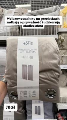 Zasłony welurowe na przelotkach Pepco Home promocja w Pepco