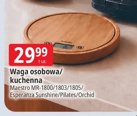 Waga osobowa/kuchenna Esperanza Sunshine/Pilates/Orchid promocja w Leclerc