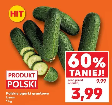 Ogórki gruntowe polskie promocja w Kaufland