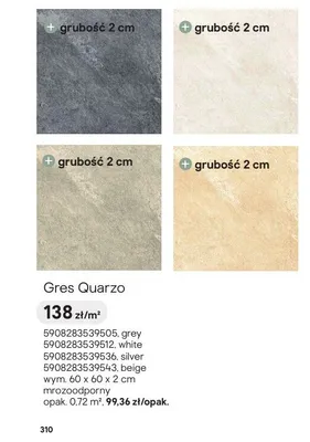 Gres Quarzo  promocja w Castorama