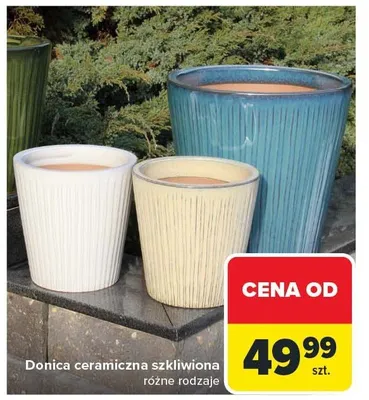 Donica ceramiczna szkliwiona różne rodzaje promocja w Carrefour