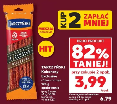 Kabanosy Exclusive różne rodzaje promocja w Kaufland