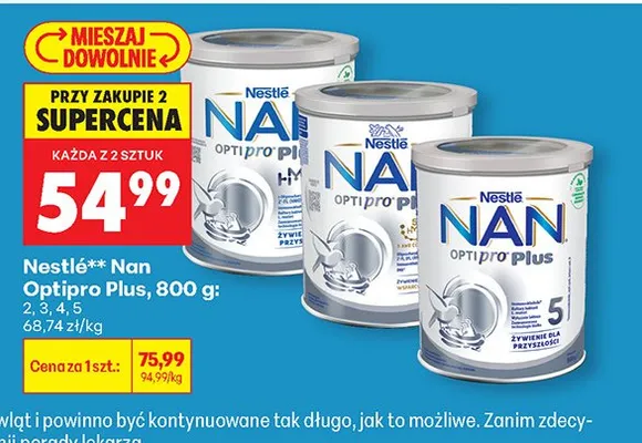 Mleko Nan Optipro Plus promocja w Biedronka