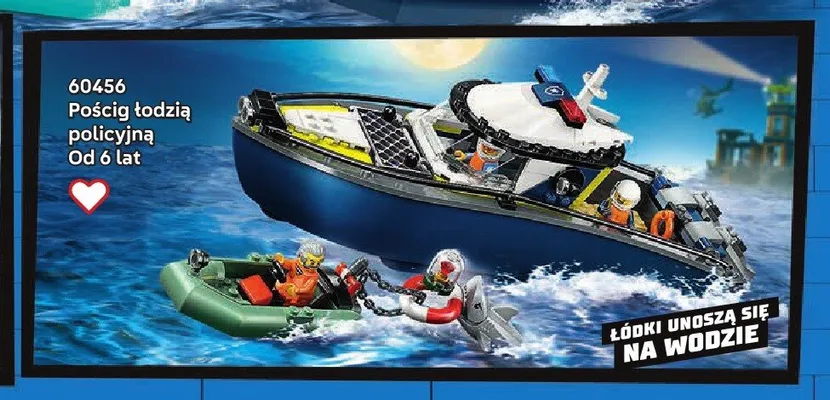 Klocki LEGO City 60456 Pościg łodzią policyjną promocja w LEGO