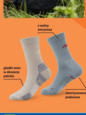Skarpety z wełny merynosa beżowe promocja w Lidl