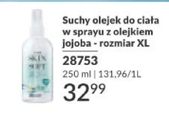 Suchy olejek do ciała w sprayu z olejkiem jojoba - rozmiar XL promocja w AVON