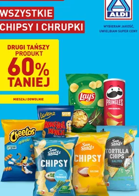 Wszystkie chipsy i chrupki promocja w Aldi
