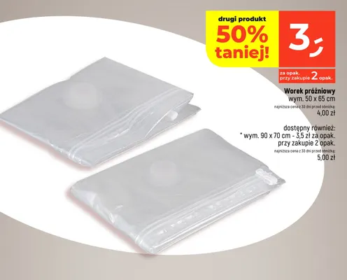 Worek próżniowy 90x70 cm promocja w Dealz