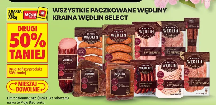 Wędliny paczkowan różne rodzaje promocja w Biedronka
