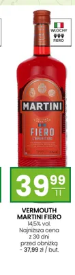 Wino czerwone Vermouth Martini Fiero promocja w Twój Market
