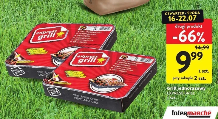 Grill jednorazowy Express Grill promocja w Intermarche
