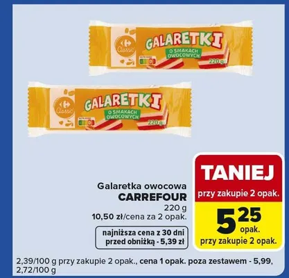Galaretka owocowa promocja w Carrefour Express