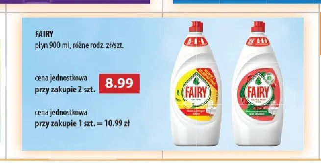 Płyn Fairy 900ml promocja w Drogerie Laboo