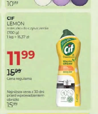 Mleczko do czyszczenia Cif Lemon promocja w Drogerie Jawa