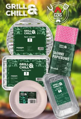 Tacki okrągłe aluminiowe Grill & Chill promocja w Dino