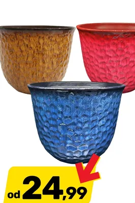 Donica plastikowa COMB czerwona śr. 30cm wys. 24cm promocja w Bricomarche