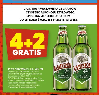 Piwo Namysłów Pils promocja w Twój Market