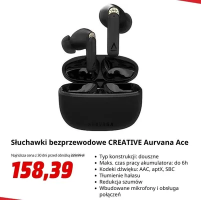 Słuchawki bezprzewodowe CREATIVE Aurvana Ace promocja w Media Markt