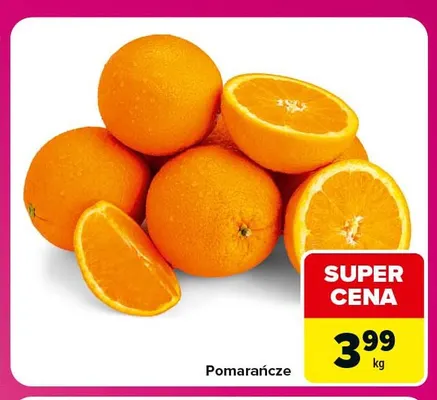 Pomarańcze promocja w Carrefour Market