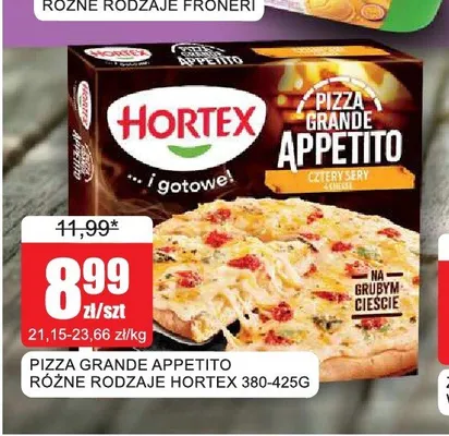 Pizza Grande Appetito Cztery Sery Hortex promocja w Bingo
