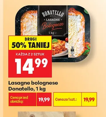Lasagne bolognese Donatello promocja w Biedronka