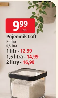 Pojemnik Loft Rotho 1,5 litra promocja w Leclerc
