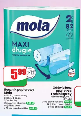 Ręcznik papierowy Mola Maxi długie 2-pak promocja w Dino