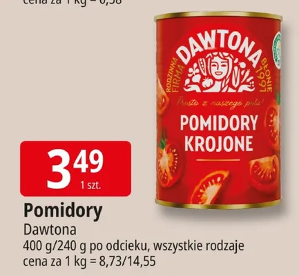 Pomidory krojone Dawtona promocja w Leclerc