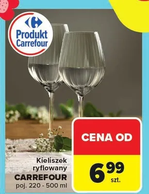Kieliszek ryflowany promocja w Carrefour