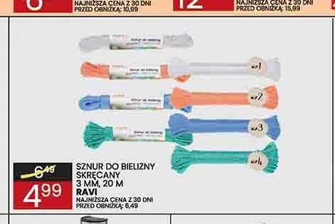 Sznur do bielizny skręcany Ravi promocja w Wafelek