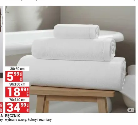 Ręcznik bawełniany 50 x 100 cm promocja w Merkury Market