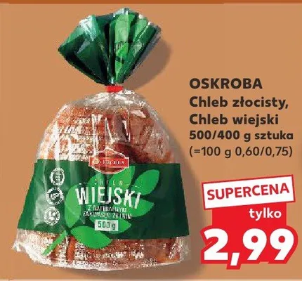 Chleb złocisty, chleb wiejski promocja w Kaufland