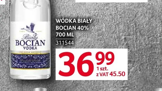 Wódka Biały Bocian 40% promocja w Selgros