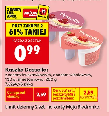 Kaszka Dessella z sosem truskawkowym promocja w Biedronka