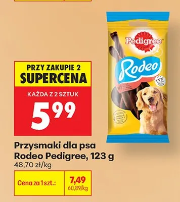 Przysmaki dla psa Rodeo Pedigree promocja w Biedronka