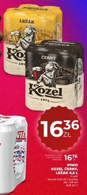 Piwo Kozel Černý 4-pak 0,5 l promocja w Duży Ben