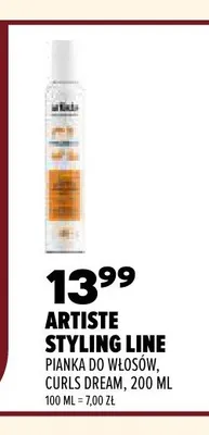 Pianka do włosów Artiste Styling Line Curls Dream promocja w Drogerie Natura