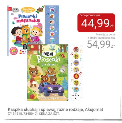 Książka słuchaj i śpiewaj Aksjomat promocja w Smyk