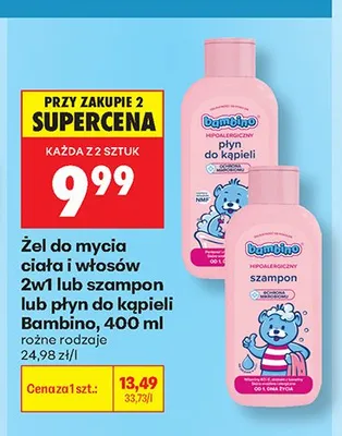 Żel do mycia ciała i włosów 2w1 Bambino promocja w Biedronka