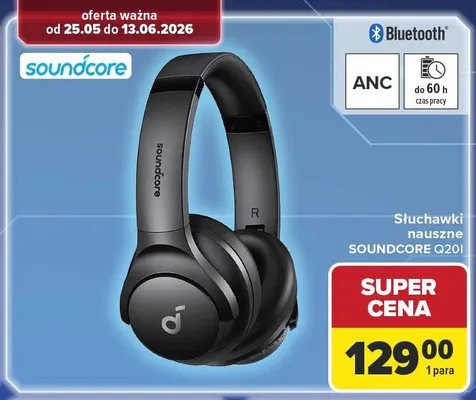 Słuchawki nauszne SOUNDCORE Q20I promocja w Carrefour