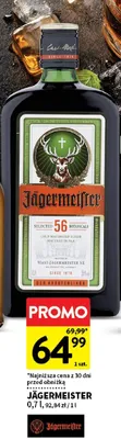 Likier Jägermeister promocja w Intermarche